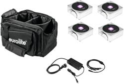  EUROLITE Set 4x AKKU IP Flat Light 1 chrome + Soft Bag + Charger (20000444)