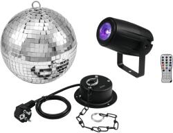  EUROLITE Mirror Ball 20cm with motor + LED PST-5 QCL Spot bk (20000563)