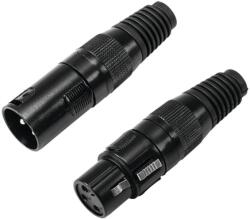 Omnitronic XLR socket/plug set 3pin black housing 5x (30200097)