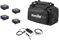  EUROLITE Set 4x AKKU Flat Light 3 bk + Charger + Soft Bag (20000476)