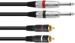 Omnitronic Adapter Cable 2xJack/2xRCA 1m bk (30225212)