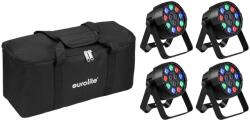  EUROLITE Set 4x AKKU Mini PARty RGBW Spot MK2 + Soft Bag (20000951)