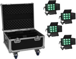  EUROLITE Set 4x LED CLS-9 QCL RGB/WW 9x7W + Case (20000985)