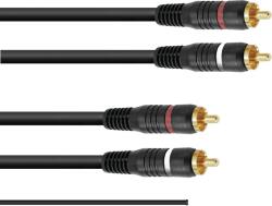  OMNITRONIC RCA Cable 2x2 ground 1.5m (3020940N)