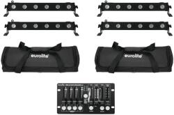  EUROLITE Set 4x LED BAR-6 QCL RGBW + 2x Soft Bag + Controller (20000405)