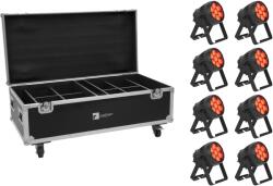 EUROLITE Set 8x AKKU IP PAR 7 QCL CRMX MK2 + Case with charging function (20001008)