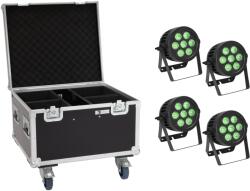 EUROLITE Set 4x LED IP PAR 7x9W SCL Spot + Case with wheels (20000878)