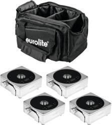 EUROLITE Set 4x AKKU IP Flat Light 1 chrome + Soft Bag (20000425)
