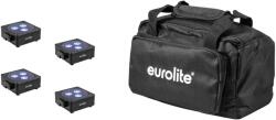  EUROLITE Set 4x AKKU Flat Light 3 bk + Soft Bag (20000474)