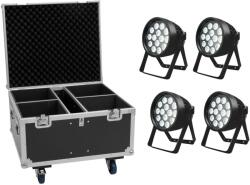  EUROLITE Set 4x LED IP PAR 14x8W QCL + Flightcase (20001050)