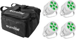 EUROLITE Set 4x LED Silent Par 6 QCL Floor wh + Soft Bag (20000958)