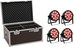  EUROLITE Set 4x LED 4C-12 Silent Slim Spot + Case (20000683)