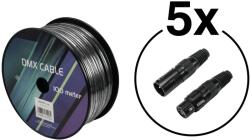Eurolite Set DMX Cable 2x0.22 100m bk + 10 Connectors (20000429)