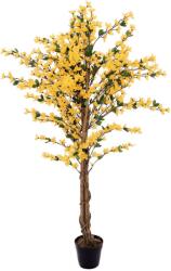  EUROPALMS Forsythia tree with 3 trunks, artificial plant, yellow, 150cm (82507102)
