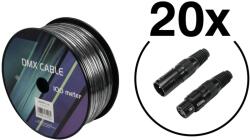 Eurolite Set DMX Cable 2x0.22 100m bk + 40 Connectors (20000431)