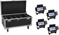 EUROLITE Set 4x AKKU Multiflood IP 8x10W RGBW Wash CRMX + Case with charging function (20000999)