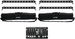 EUROLITE Set 4x LED BAR-12 QCL RGBW + 2x Soft Bag + Controller (20000407)