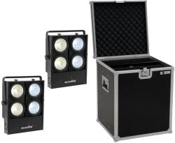 EUROLITE Set 2x Audience Blinder 4x100W LED COB CW/WW + Case (20000904)