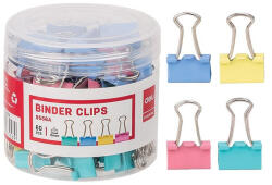 DELI Binder csipesz DELI 15 mm színes 60 darabos (DEL08556) - papir-bolt