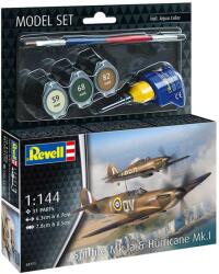 Revell Revell: ModelSet repülőgép - Spitfire Mk. Ia és Hurricane Mk. I (1: 144) (63771)