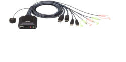 ATEN CS22DP 2-Port USB DisplayPort Cable KVM Switch with Remote Port Selector (CS22DP) - bbmarket