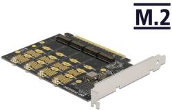 Delock PCI Express x16 kártya - 4 x belső NVMe M. 2 Key M - elágazás (89017) - pepita