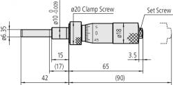 Mitutoyo Micrometer Head, Medium-sized Type (150-211-10)