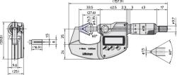 Mitutoyo Digimatic mikrométer horonnyal (314-351-30)