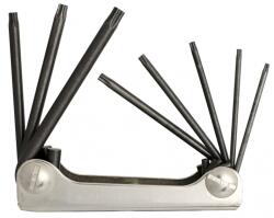 Unior 220/7TXMH (TX9-40 /8), Torx (TX) hajlítottkulcs-készlet, kihajtható, fémtartóban (610987)