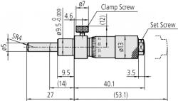 Mitutoyo Micrometer Head, Locking Screw Type (148-152-10)