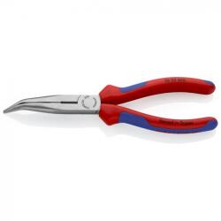 KNIPEX 26 22 200 SB Fél-kerek csőrű fogó vágóéllel (gólyacsőr fogó) feketére foszfátozott 200 mm (26 22 200 SB)