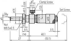 Mitutoyo Micrometer Head, Locking Screw Type (148-153-10)