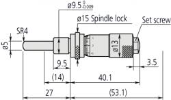 Mitutoyo Micrometer Head, Small Standard Type (148-803-10)