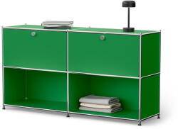 Tchibo - /Cn3 fém komód 2 áthelyezhető lenyíló ajtóval - zöld