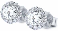 White & Black Briliáns gyémánt fülbevaló - 1, 0 karát (AU12540)