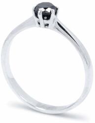 White & Black Fekete gyémánt eljegyzési gyűrű - 0, 445 karát (AU12504)