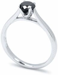 White & Black Fekete gyémánt eljegyzési gyűrű - 0, 38 karát (AU11906)