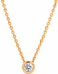 White & Black Bouton gyémánt nyaklánc - 3, 2mm - rosegold (AU12394)