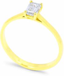 White & Black Labor emerald gyémánt eljegyzési gyűrű - 0, 5 karát - IGI (AU13906)