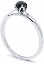 White & Black Fekete gyémánt eljegyzési gyűrű - 0, 44 karát (AU13863)