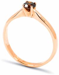 White & Black Eljegyzési gyűrű - 4, 2mm konyak gyémánttal - rosegold (AU11352)