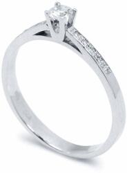 White & Black Briliáns gyémánt eljegyzési gyűrű - 0, 14 karát (AU13093)