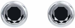 White & Black Fekete gyémánt fülbevaló, fehérarany - 3, 0mm - 0, 278 karát (AU13449)