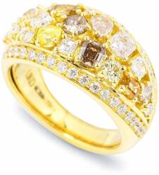 White & Black Messina színes gyémánt gyűrű - 2, 5 karát (AU13378)