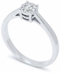 White & Black Hortensia gyémánt eljegyzési gyűrű - 0, 14 karát (AU11793)