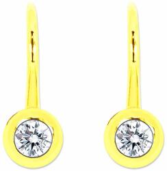 White & Black Bouton gyémánt arany fülbevaló - kapcsos - 3, 0mm - 0, 2 karát (AU13942)