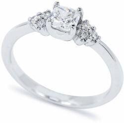 White & Black Labor cushion gyémánt eljegyzési gyűrű - 0, 8 karát - IGI (AU13761)