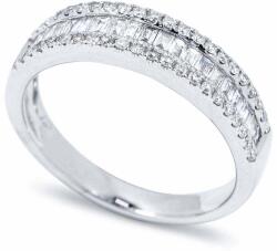 White & Black Sasha baguette gyémánt gyűrű - 0, 7 karát (AU12379)