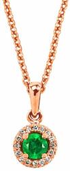 White & Black Halo smaragd medál rosegold-ból (AU12617)