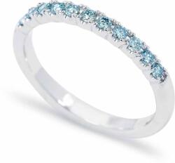 White & Black Gyémánt sorköves gyűrű - Világos kék - 11db (AU13810)